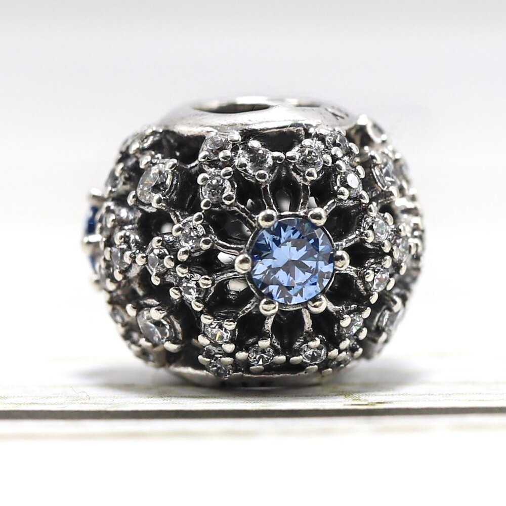 Pandora Charm Cinderella Wish  Snowflake ALE S925